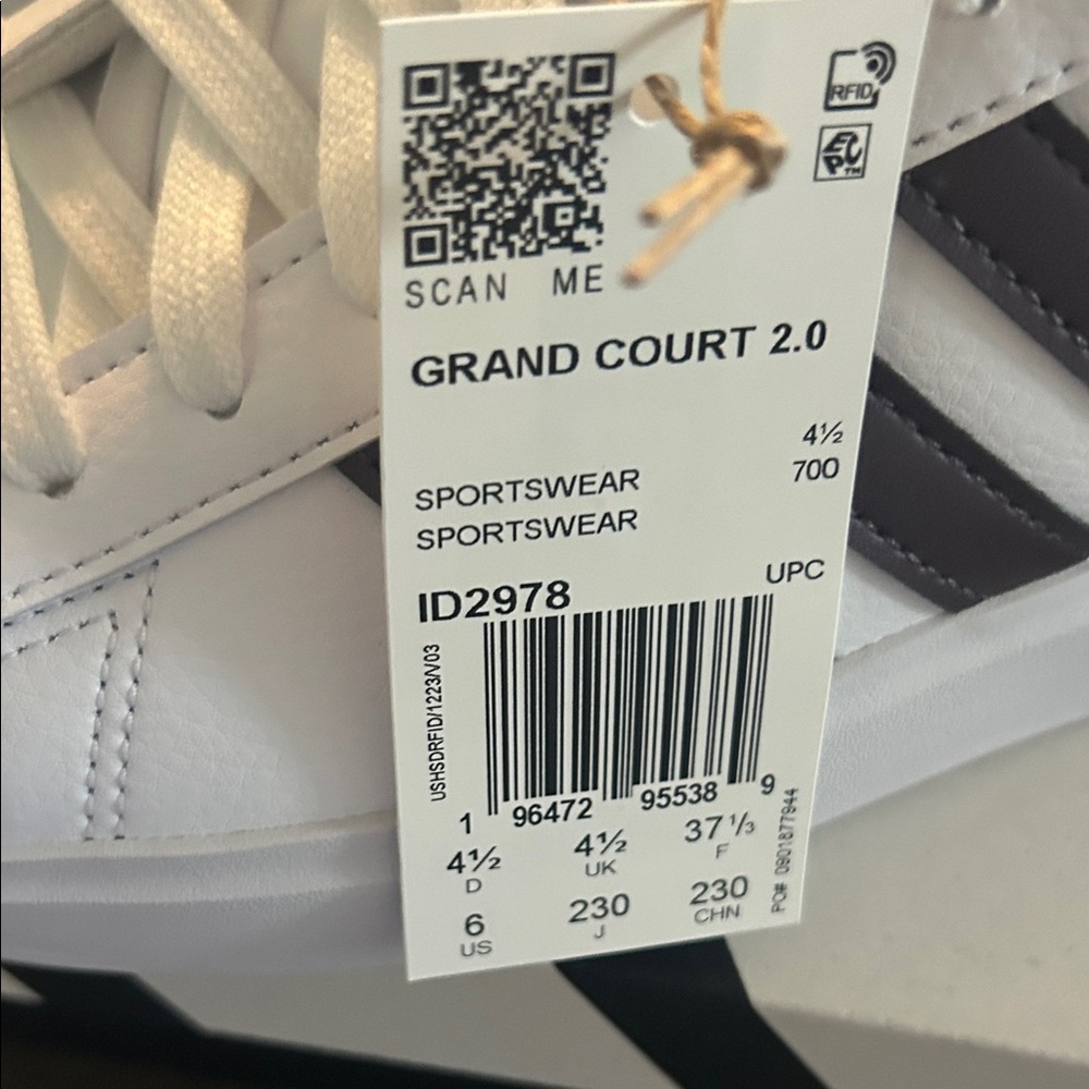 Adidas Women’s Grand Court 2.0 Shoes - Picture 3 of 7